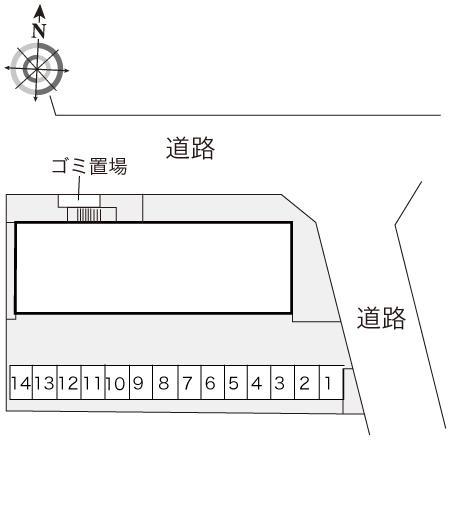三国ヶ丘壱番館(11213)の駐車配置図