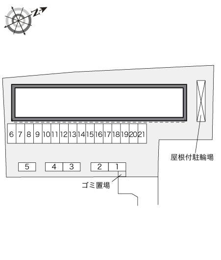 旭ヒルズⅡ(34649)の駐車配置図