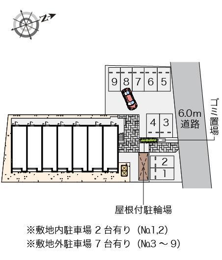 クレイノプランドール(58022)　敷地外駐車場の駐車配置図