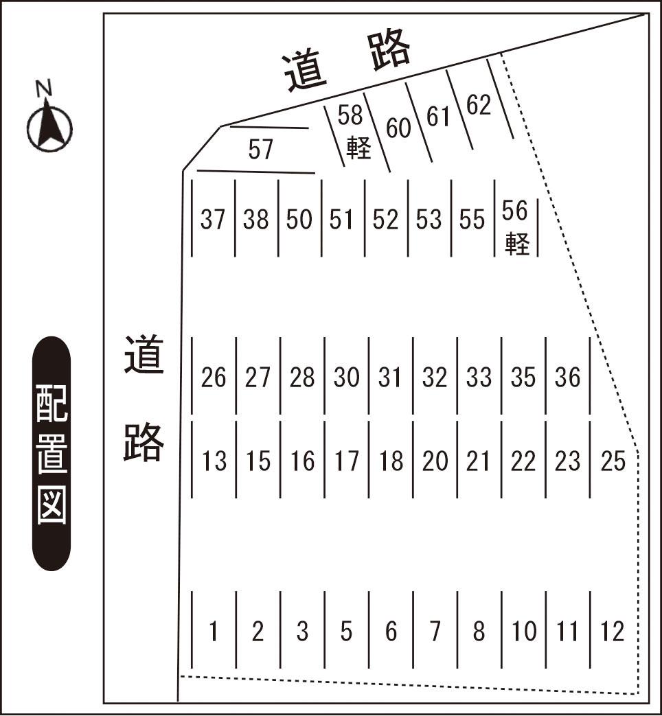 光陽Ｏ.Ｔパーキングの駐車配置図