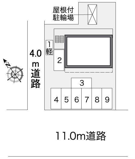 リヴハイツＣ(36215)の駐車配置図