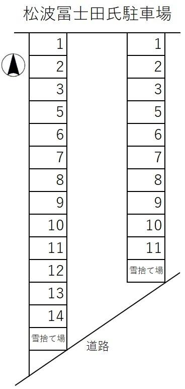 松波冨士田氏駐車場の駐車配置図