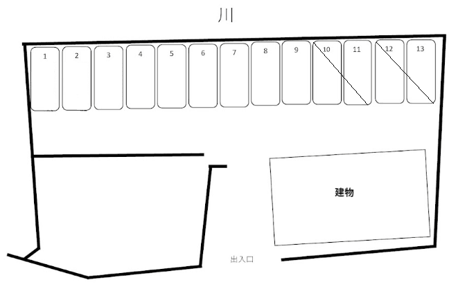 石嶺３丁目パーキングの駐車配置図