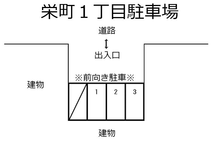 栄町１丁目駐車場の駐車配置図