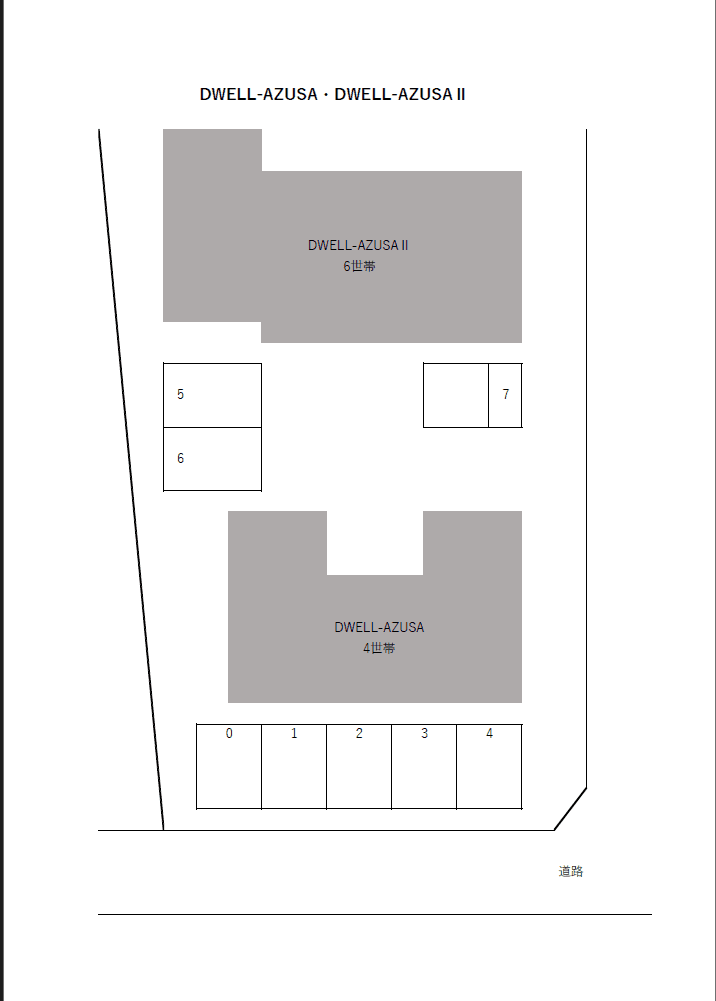  ＤＷＥＬＬ－ＡＺＵＳＡの駐車配置図