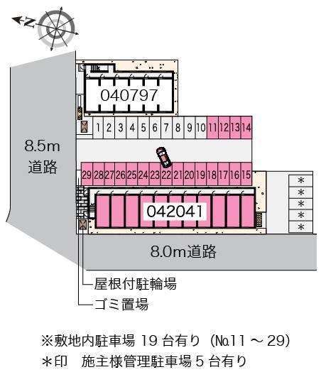 三共２２(42041)の駐車配置図