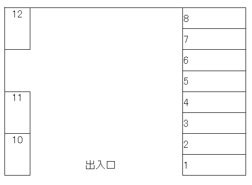 世安町仙波月極駐車場の駐車配置図