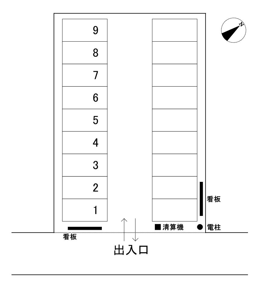 守恒本町てらちゃ駐車場の駐車配置図