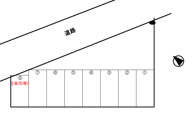 帯山7丁目駐車場の駐車配置図