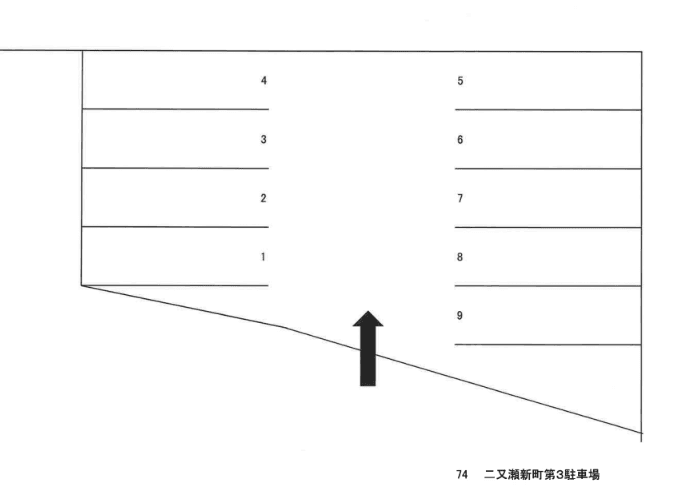 二又瀬新町第３駐車場の駐車配置図