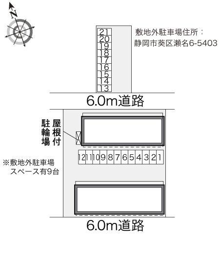 セナファミリー　Ⅰ(28856)　敷地外駐車場の駐車配置図