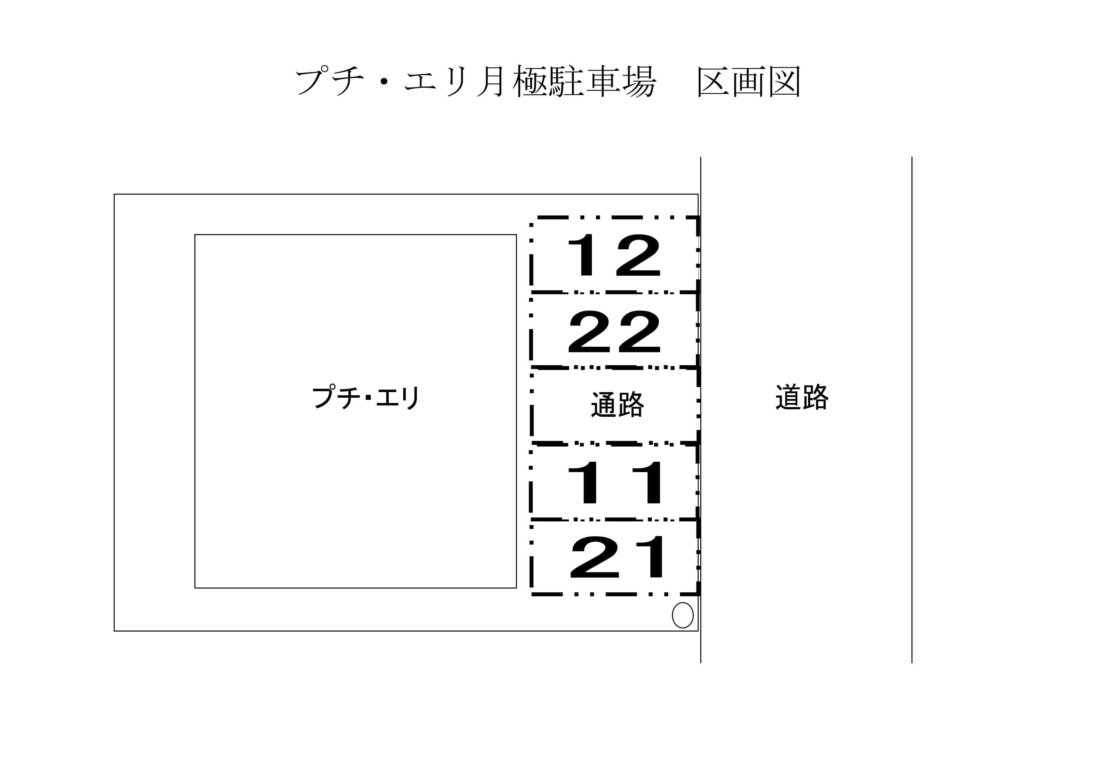 手代森プチ・エリ駐車場の駐車配置図