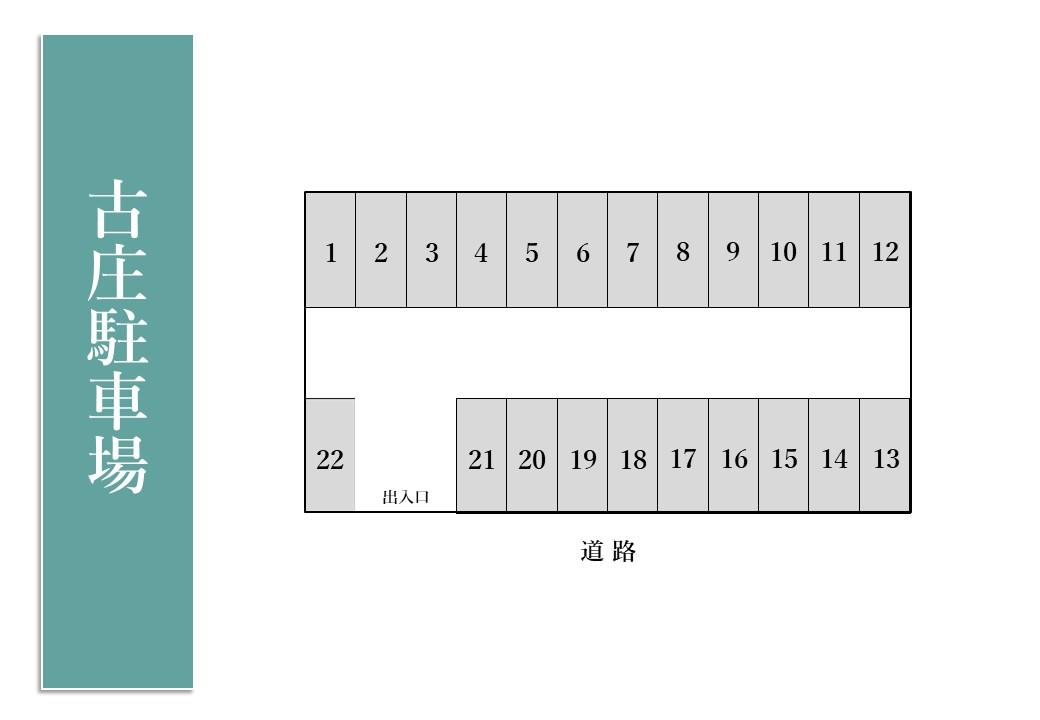 古庄駐車場の駐車配置図