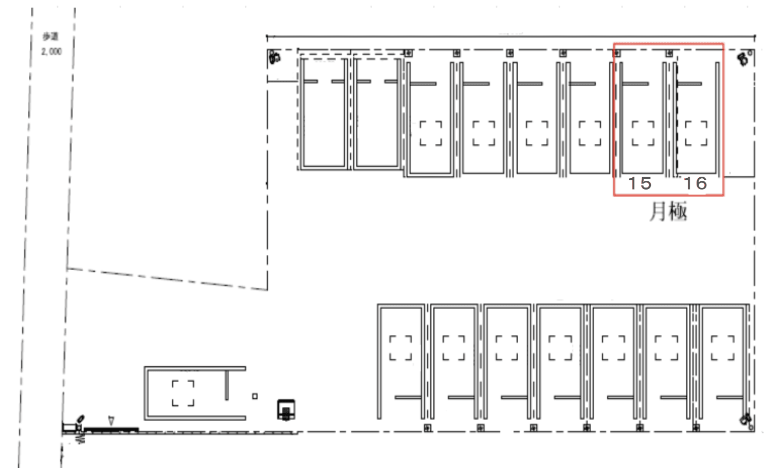 パークネット真間２丁目の駐車配置図