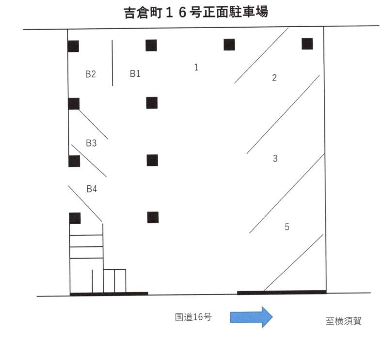 吉倉町16号正面駐車場の駐車配置図