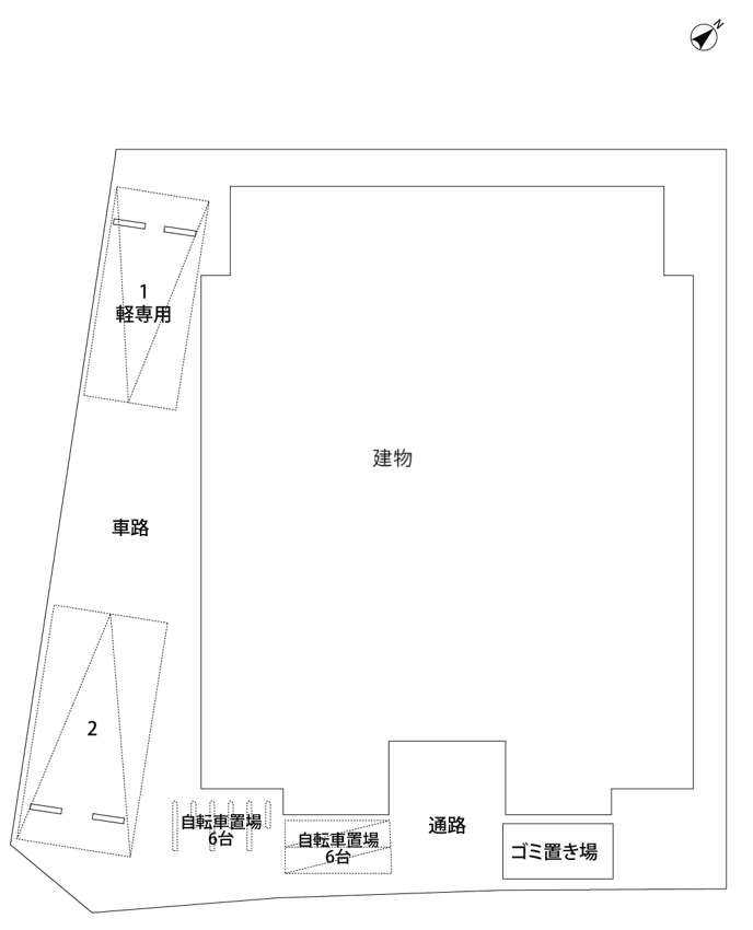CBｳﾞｨﾚｯﾀししぶ駅前の駐車配置図