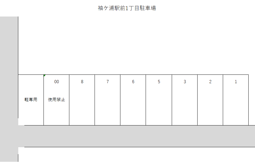 袖ヶ浦駅前１丁目駐車場の駐車配置図