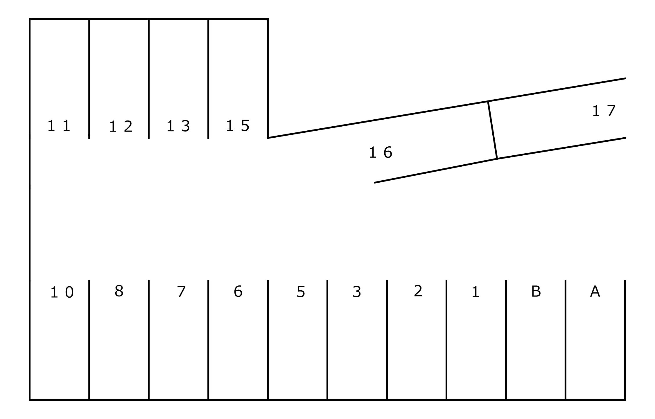 202幡野町駐車場の駐車配置図