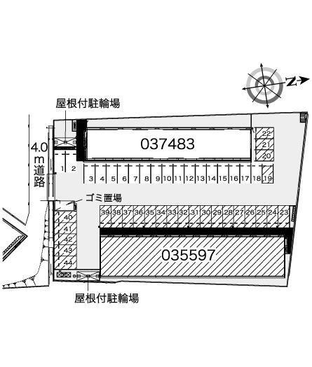 天草Ⅰ(35597)の駐車配置図