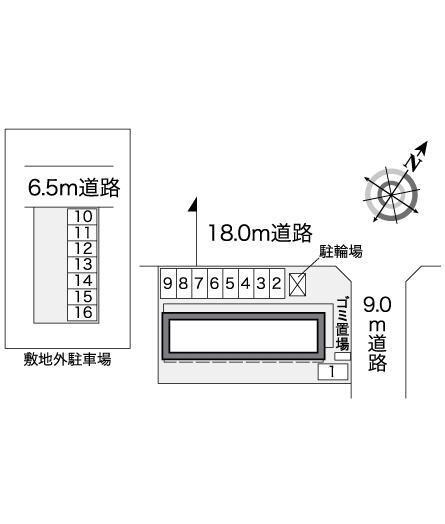 パル(26195)　敷地外駐車場の駐車配置図
