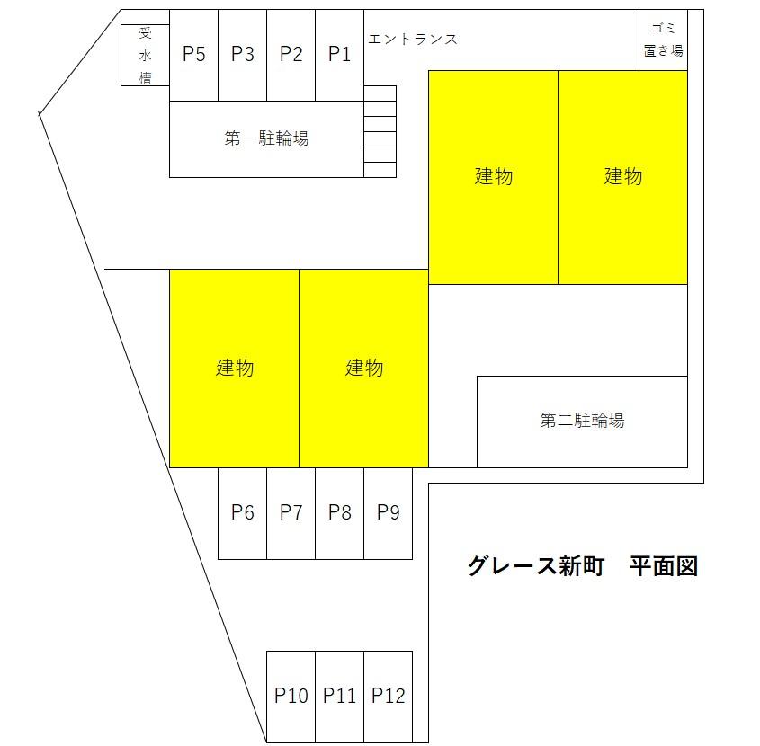 グレース新町の駐車配置図