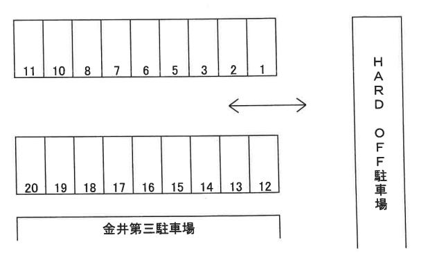 金井第２駐車場．の駐車配置図