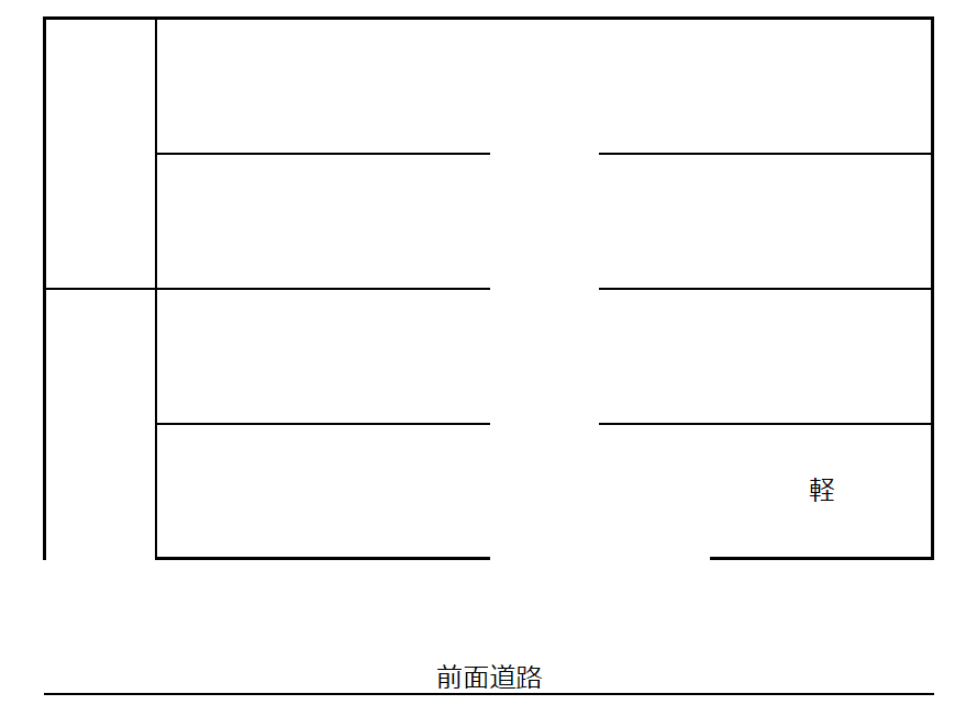 長田第二駐車場の駐車配置図