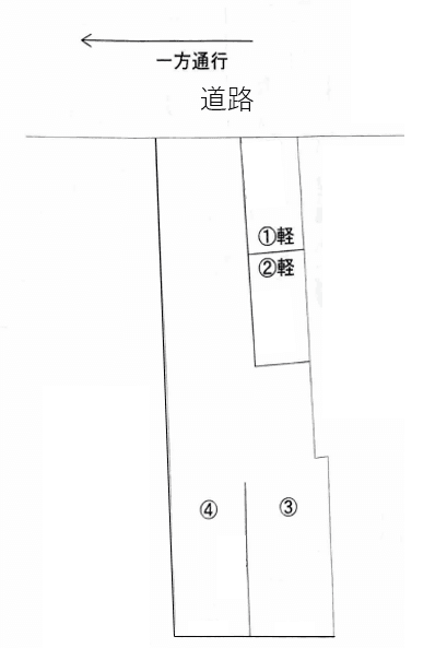 春日町駐車場の駐車配置図