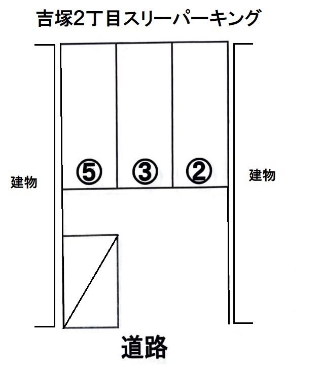 吉塚２丁目スリーパーキングの駐車配置図