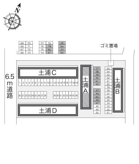土浦Ａ(22473)　敷地外駐車場の駐車配置図