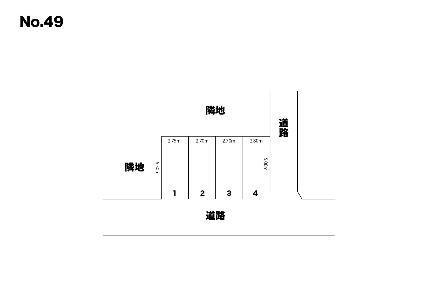 芳野駐車場（No.49）の駐車配置図