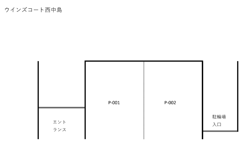 ウインズコート西中島の駐車配置図