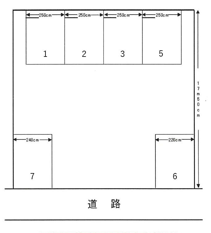 オレンジ駐車場の駐車配置図