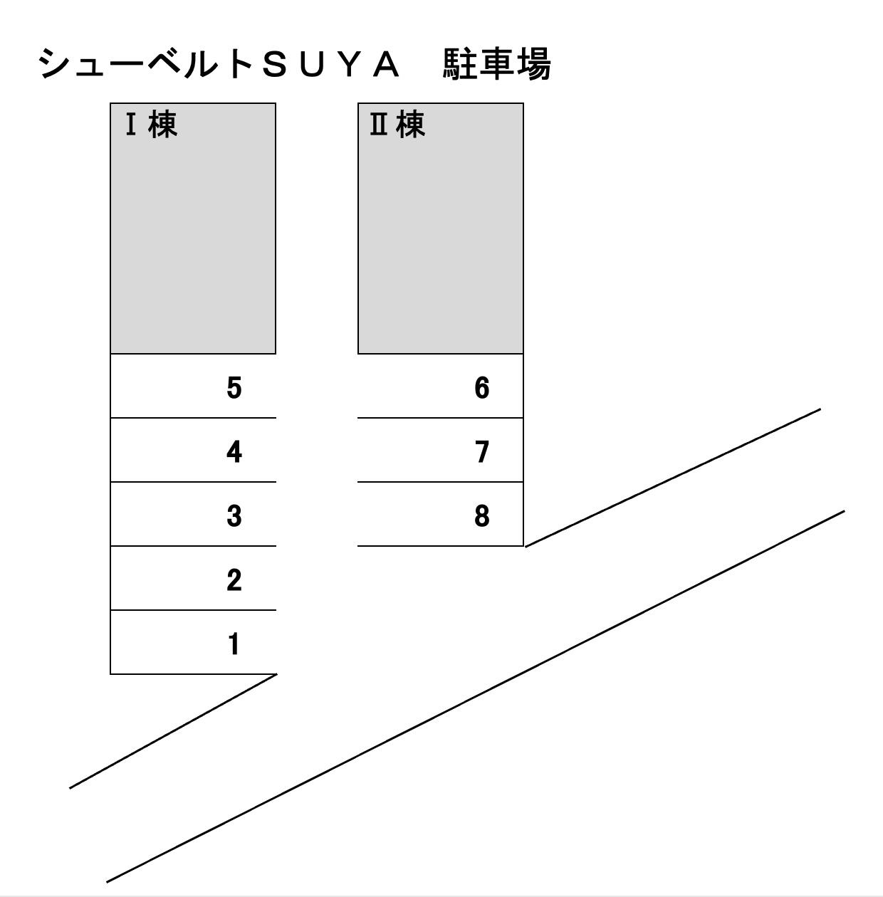 シューベルトSUYAⅠの駐車配置図