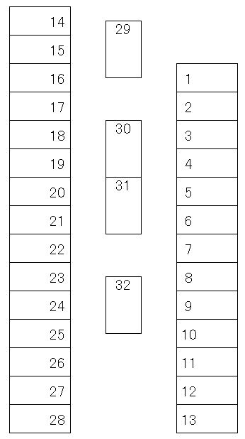 ハイツ小杉パーキングの駐車配置図