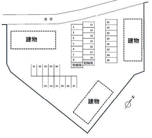タモサーチモータープールの駐車配置図