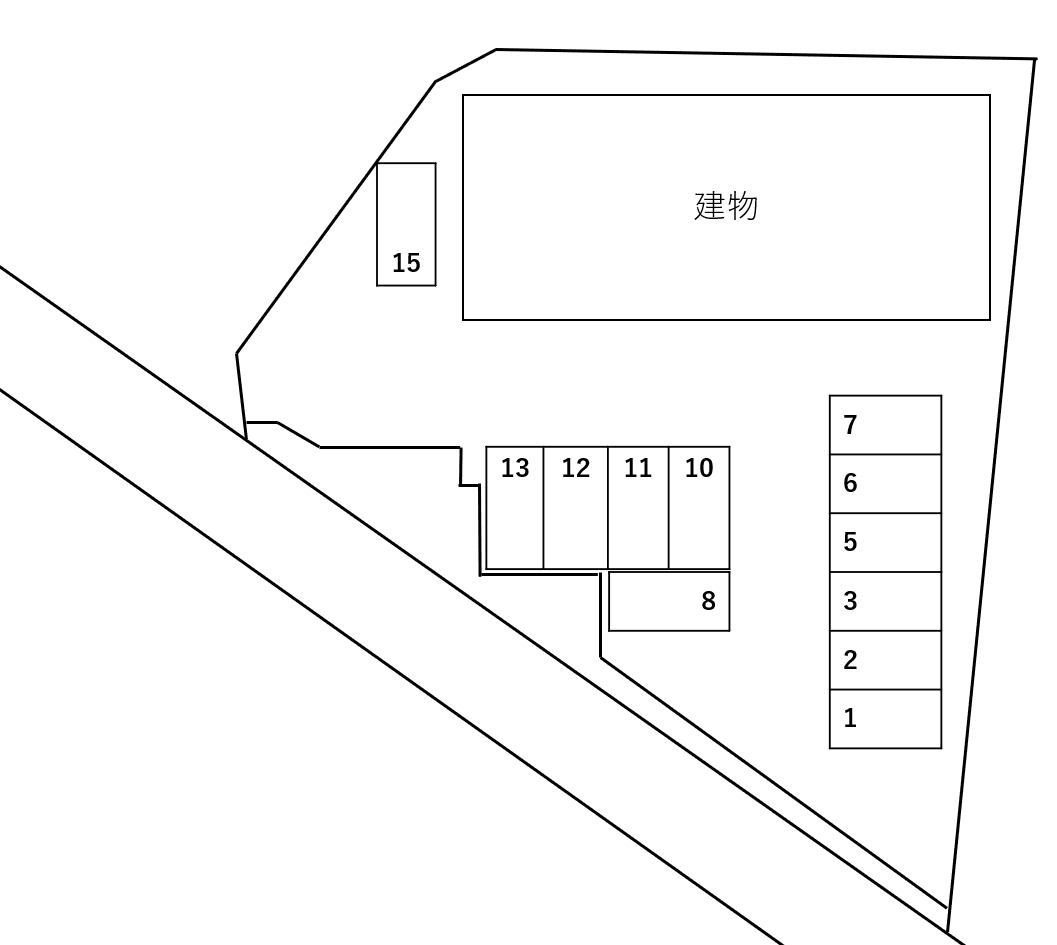 パラダイス桐生の駐車配置図