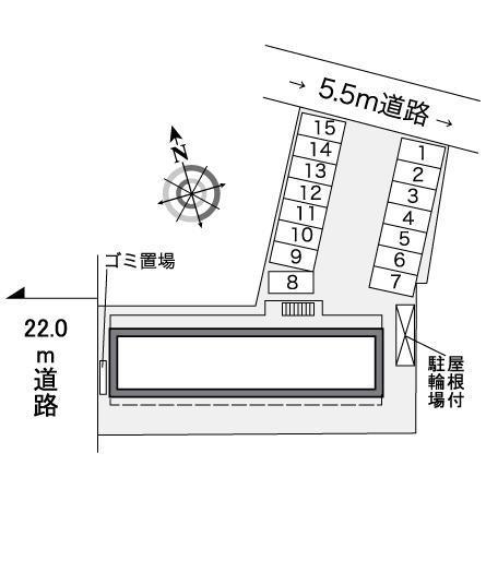 けやき通り(38627)の駐車配置図