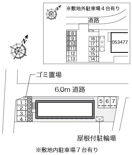 輝(27360)の駐車配置図