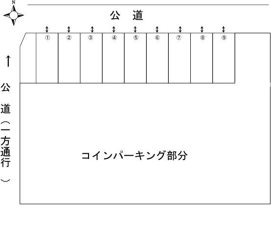 東栄町二丁目(水野)Ⅲ駐車場の駐車配置図