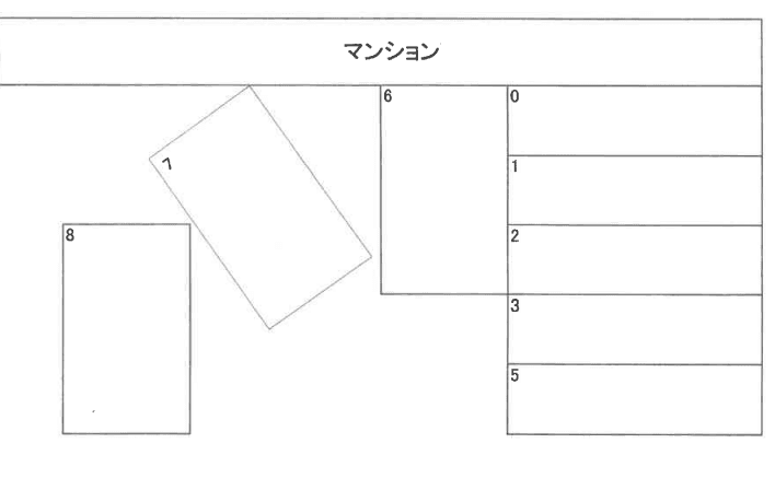 大木駐車場の駐車配置図