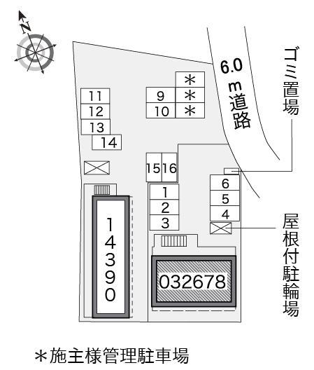 白山Ⅱ(32678)の駐車配置図