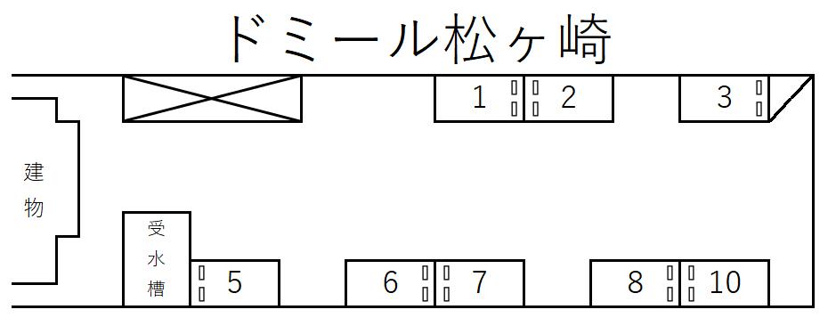 ドミール松ヶ崎の駐車配置図
