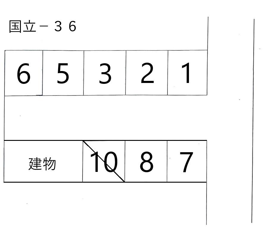 JA国立－３６の駐車配置図