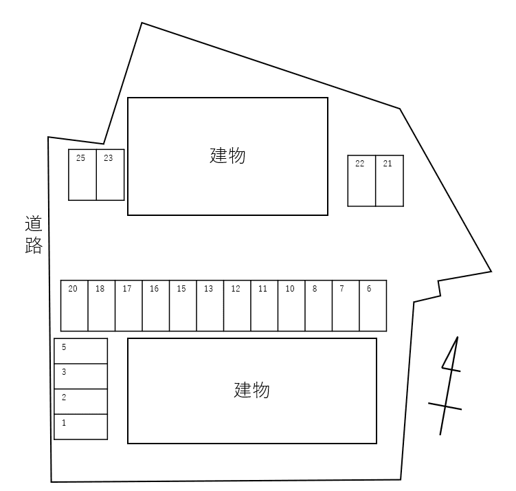 Ｈａｒｍｏｎｉａ Ⅰ・Ⅱ別駐車場の駐車配置図