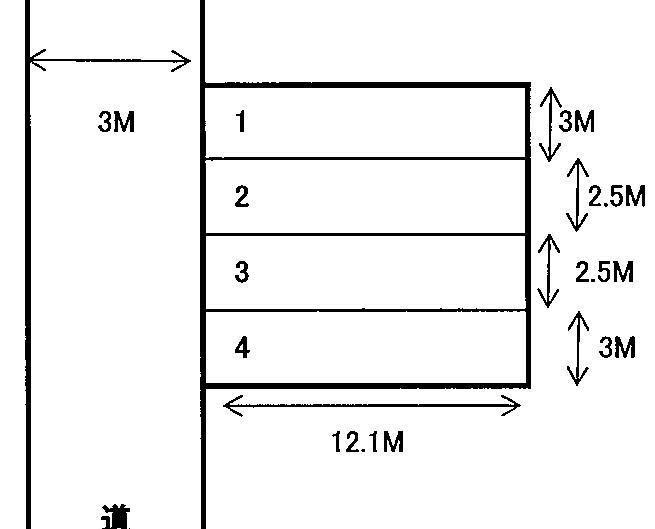牛野谷三丁目駐車場の駐車配置図