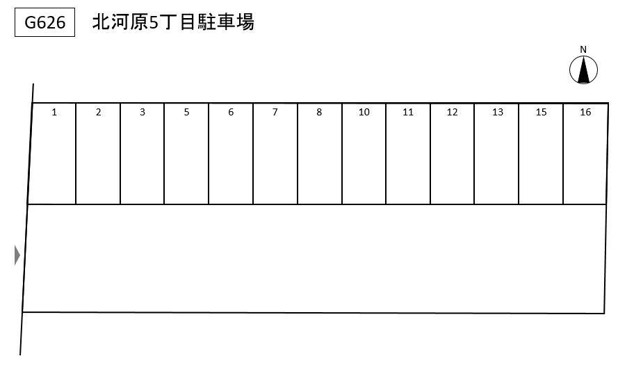 北河原5丁目駐車場の駐車配置図