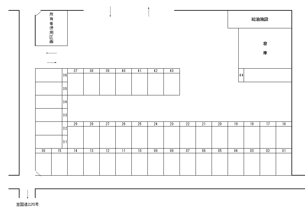 Ｍパーク宇宿（宇宿１丁目）の駐車配置図