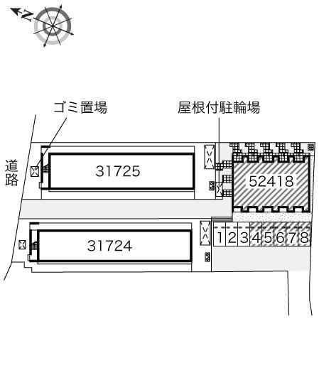 レオネクストプランドール(52418) 敷地外駐車場の駐車配置図