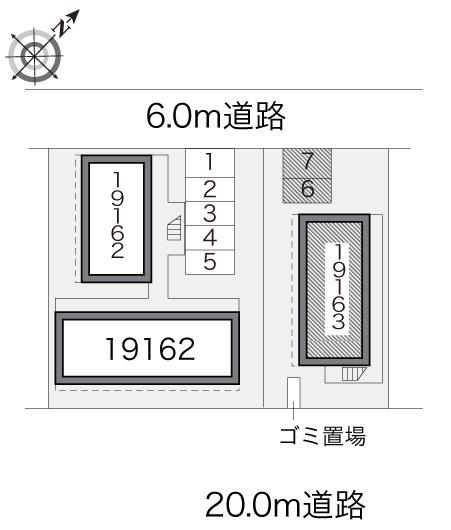 草薙駅前東館(19163)の駐車配置図